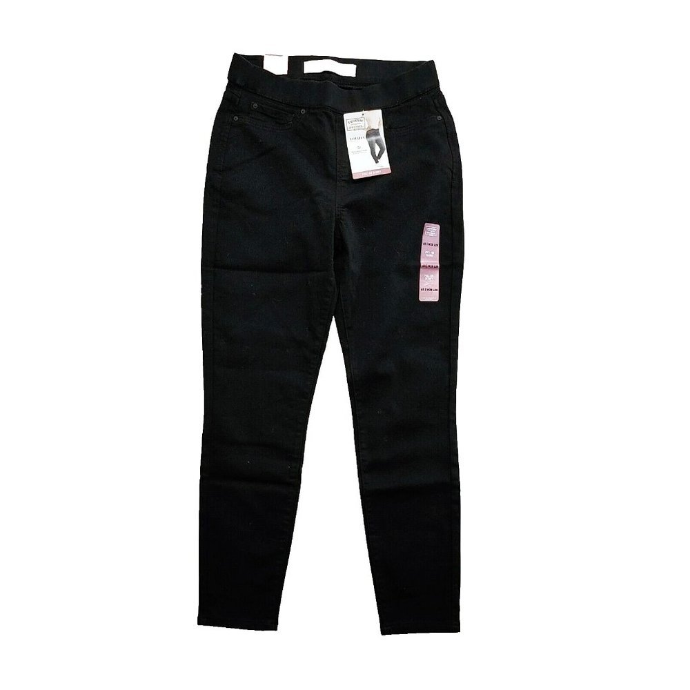 NEW Levi Signature Maternity 28X28 Pull On Skinny Black Jeans Size Stretch